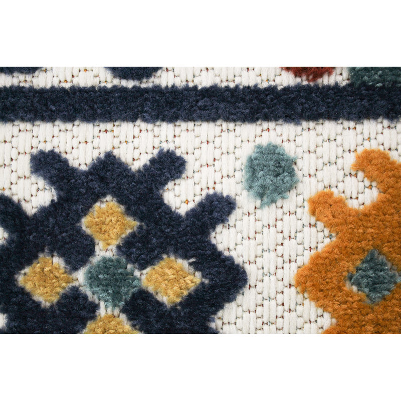 Dakota Fields Albain Blue/Red/Yellow Indoor/Outdoor Rug & Reviews Wayfair